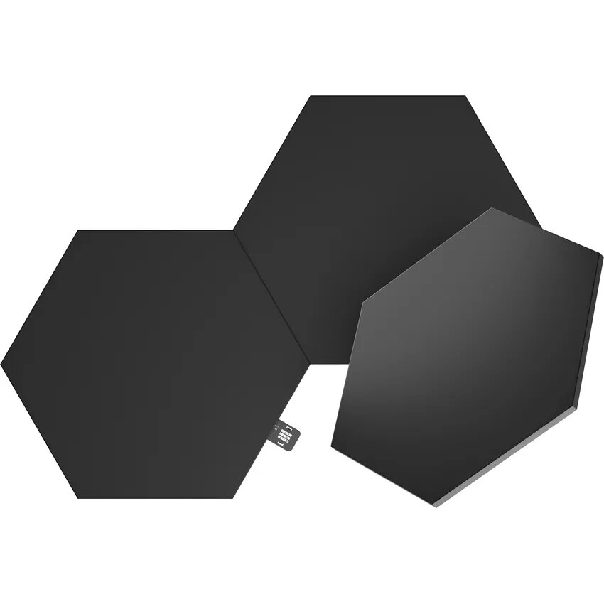 Grosbill Objet connecté / Domotique Nanoleaf Shapes Black Hexagons Pack Expansion - 3 pièces 