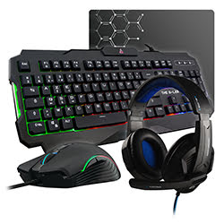 Grosbill Pack Clavier/Souris The G-LAB Gaming Combo ARGON-E - Casque/Clavier/Souris/Tapis