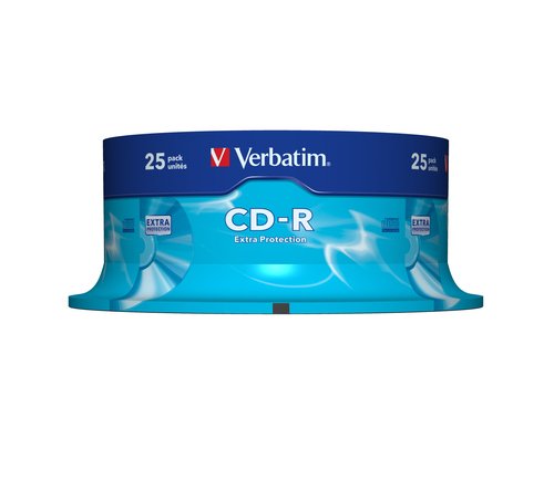 Grosbill Consommable stockage Verbatim CD-R/700MB 80Min 52x DataLife Spdl 25pk