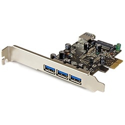 Grosbill Carte contrôleur StarTech PCI-E 3 ports USB 3.0 + 1 int. USB 3.0 - PEXUSB3S4