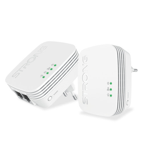Grosbill Adaptateur CPL Strong POWERLWF600DUOMINI WIFI (600 Mbps) - Pack de 2