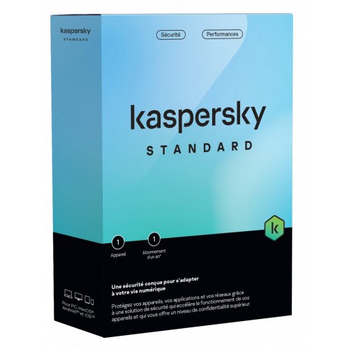 Grosbill Logiciel sécurité Kaspersky Antivirus Standard Boîte - 1 An / 1 PC