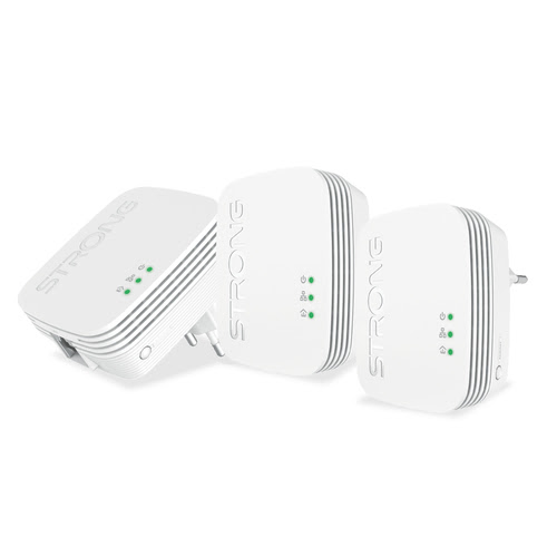 Grosbill Adaptateur CPL Strong POWERL600TRIMINI (600Mbps) - Pack de 3