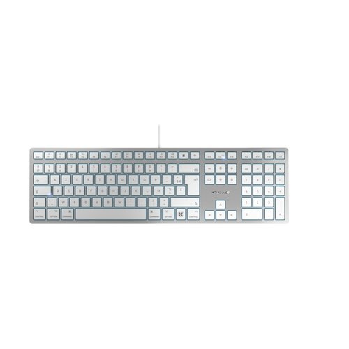 Grosbill Clavier PC Cherry KC 6000 Mac - Blanc/Argent/SX/Filaire 