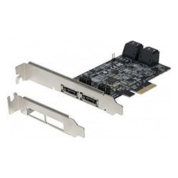 Grosbill Carte contrôleur Dexlan PCI-E SATA III 6GB/s 4 port internes + 2 eSATA