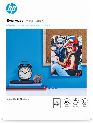 Grosbill Papier imprimante HP Everyday Photo A4 semi-glossy one-sided