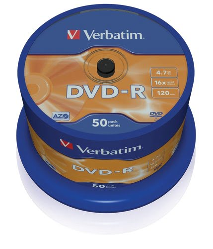 Grosbill Consommable stockage Verbatim DVD-R/4.7GB 16xspd ADVANCEDAZO 50Spindle