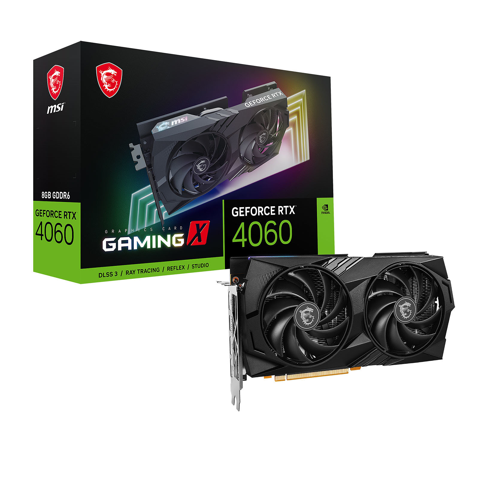 Grosbill Carte graphique MSI GeForce RTX 4060 GAMING X 8G