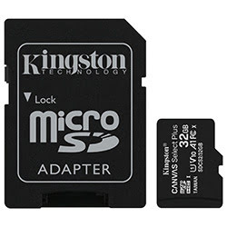 Grosbill Carte mémoire Kingston Micro SDHC 32Go Class 10 + Adapt SDCS2/32GB