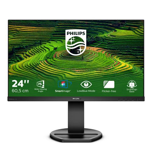 Grosbill Ecran PC Philips B Line 241B8QJEB/00 - 24"/23"/IPS/5ms/FHD/DVI/HP/76Hz