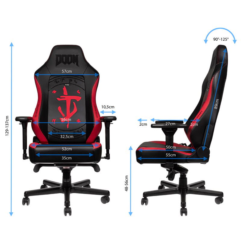 NobleChairs HERO Gaming Noir/Rouge - Siège PC Gamer - grosbill-pro.com - 1