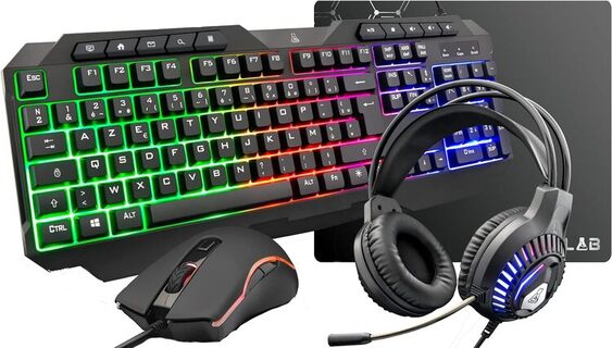 The G-LAB Combo Plutonium Bundle 4 en 1 Noir RGB (COMBO-PLUTONIUM/FR) - Achat / Vente Pack Peripheriques sur grosbill-pro.com - 0