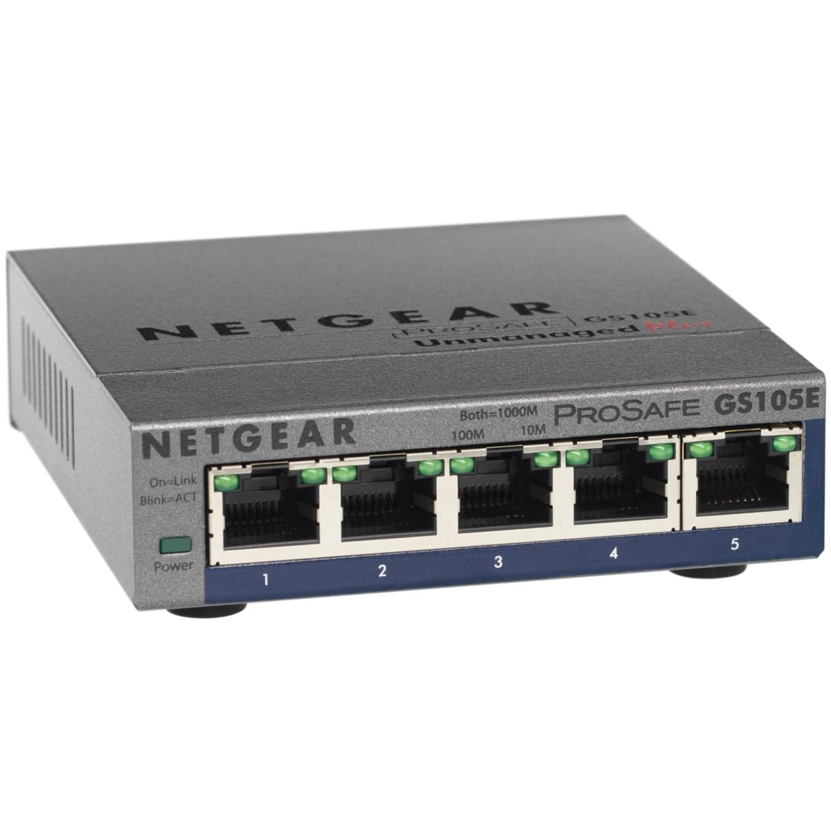 Switch Netgear 5 ports 10/100/1000 GS105E v2# - grosbill-pro.com - 0