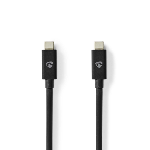 Grosbill Connectique PC Nedis Câble USB-C 4.0 Mâle/Mâle 240W/8K60Hz - 2m Noir
