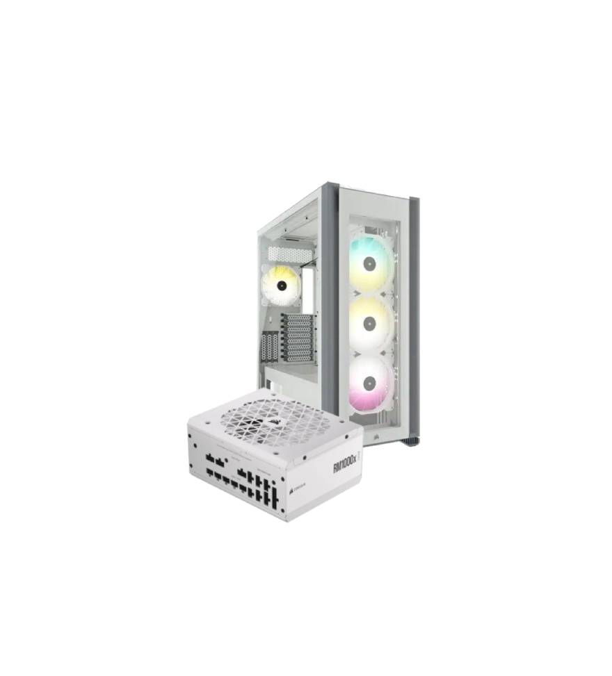 iCUE 7000X RGB TG Blanc + RM1000x Shift W Gold