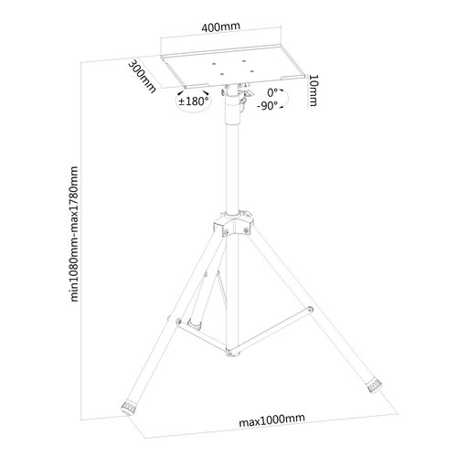 NewStar Flat Screen/Laptop Floor Stand - Achat / Vente sur grosbill-pro.com - 2