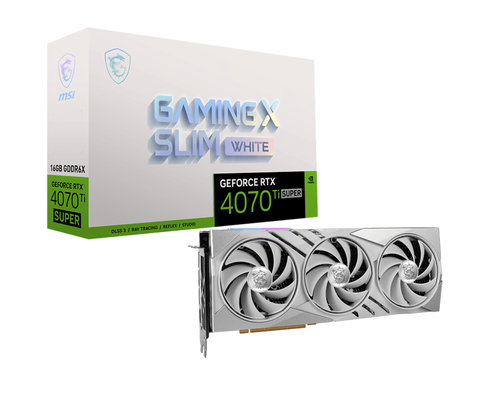 MSI GeForce RTX 4070 Ti SUPER 16G GAMING X SLIM WHITE - Carte graphique - 0