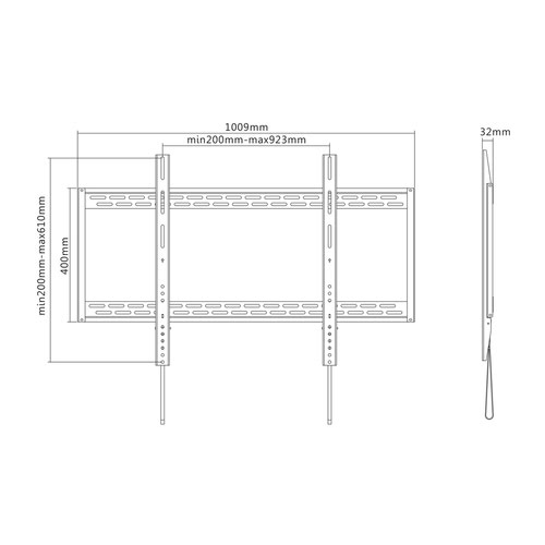 LFD-W1000/Flat Screen Wall Mount fixed - Achat / Vente sur grosbill-pro.com - 7