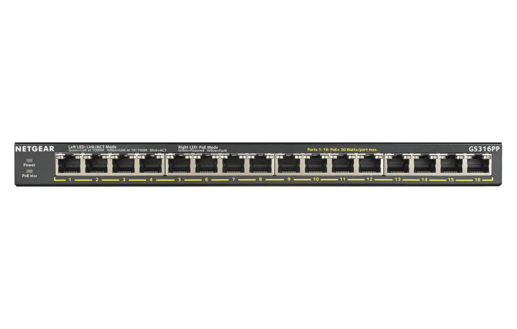 Switch Netgear 16 ports Gigabit POE+ - GS316PP - grosbill-pro.com - 1