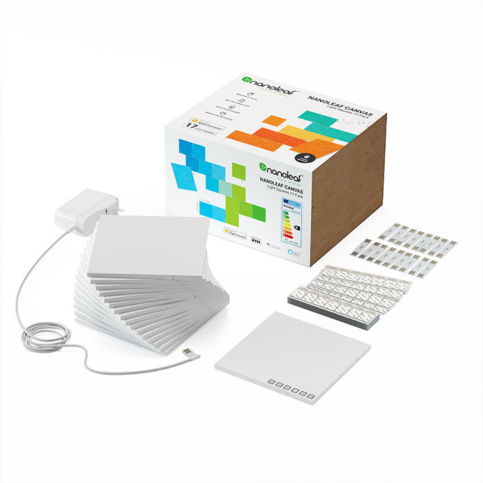 Nanoleaf Canvas Starter Kit - 17 pièces (NL29-0010SW-17PK) - Achat / Vente Objet connecté / Domotique sur grosbill-pro.com - 1