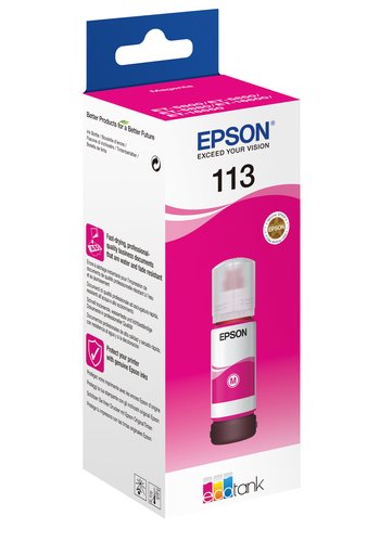 Flacon EcoTank 113 Magenta pour imprimante Jet d'encre Epson - 1