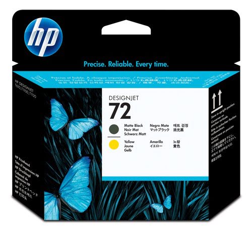 HP No72 Matte Black and Yellow Printhead - Achat / Vente sur grosbill-pro.com - 1