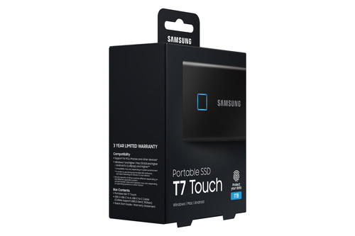 Samsung T7 Touch 1To Black (MU-PC1T0K/WW) - Achat / Vente Disque SSD externe sur grosbill-pro.com - 32