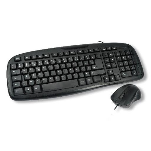 Grosbill Clavier PC MCL Samar Kit clavier+souris USB Noir