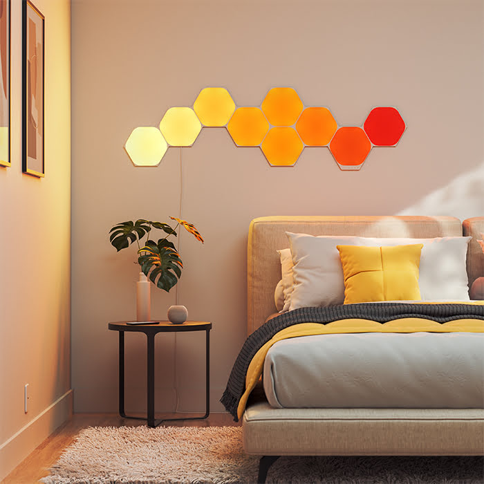 Nanoleaf Shapes Hexagons Starter Kit - 9 pièces  (NL42-0002HX-9PK) - Achat / Vente Objet connecté / Domotique sur grosbill-pro.com - 5