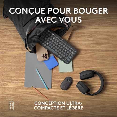 Logitech PEBBLE M350S Graphite - Souris PC Logitech - grosbill-pro.com - 7