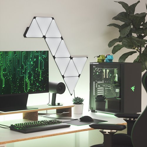 Nanoleaf Shapes Black Triangles Starter Kit - 9 pièces (NL47-0102TW-9PK) - Achat / Vente Objet connecté / Domotique sur grosbill-pro.com - 5