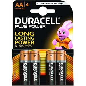 Lot de 4 Piles Alcaline 1,5V LR06 - Plus Power AA  - Pile Duracell - 0