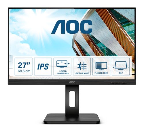 Grosbill Ecran PC AOC P2 27P2Q - 27"/IPS/4ms/FHD/DVI/HDMI/HP