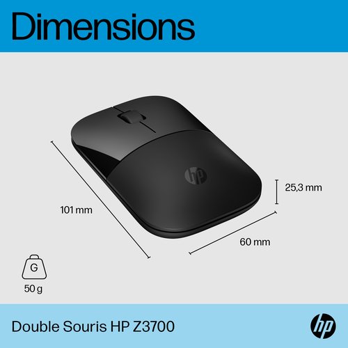 HP Z3700 Dual BLK Wireless Mouse EMEA-IN - Achat / Vente sur grosbill-pro.com - 7
