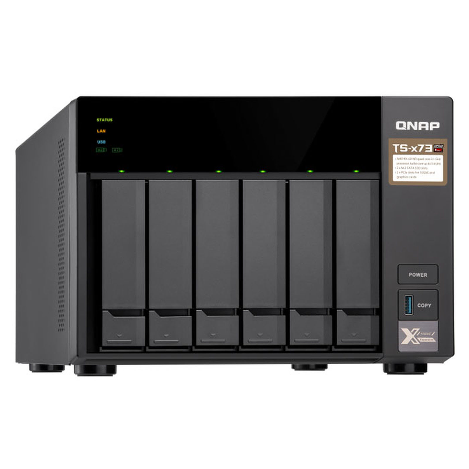 Qnap TS-673-8G - 6 HDD - Serveur NAS Qnap - grosbill-pro.com - 4