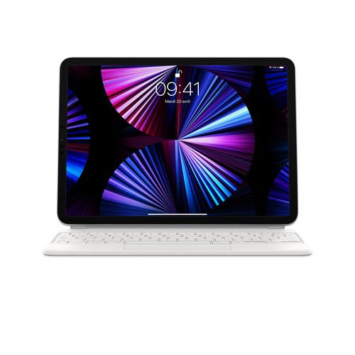 Magic Keyboard Blanc avec Etui pour iPad Pro 11 Blanc  - Achat / Vente sur grosbill-pro.com - 1