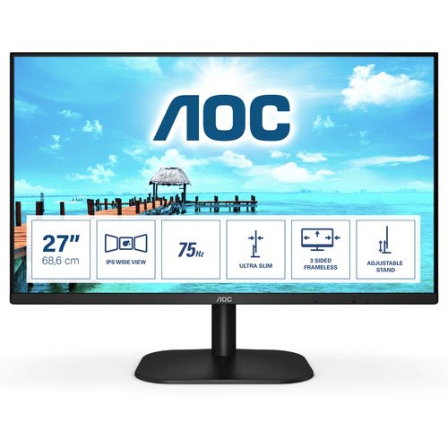 Grosbill Ecran PC AOC B2 27B2H/EU - 27" FHD/75Hz/IPS/4ms/HDMI/VGA