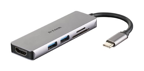 D-Link 5 ports - USB-C vers HDMI/USB/Micro SD/SD - Hub D-Link - 0
