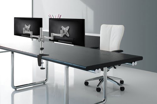 Desk Mount Dual 10-27" Clamp SILVER - Achat / Vente sur grosbill-pro.com - 2