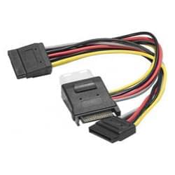 Doubleur d'alimentation Sata vers 1 Molex + 2 Sata - Connectique PC - 0