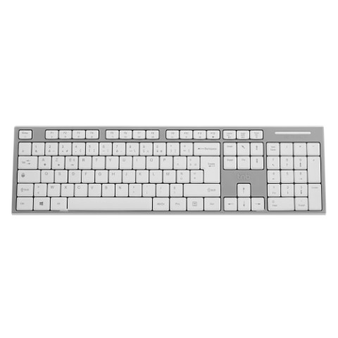 Clavier rechargeable KBWBTGR-Sans fil - Gris/Blanc