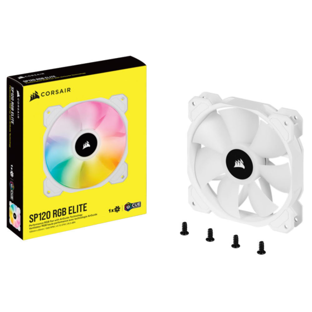 Corsair iCUE SP120 Elite RGB White - Ventilateur boîtier Corsair - 2