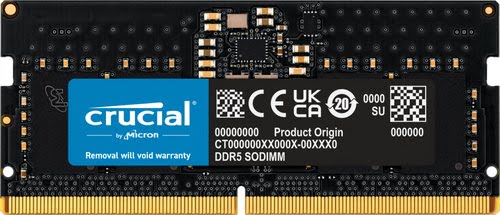 Crucial 8GB DDR5-4800 SODIMM CT8G48C40S5 - Mémoire PC portable - 0