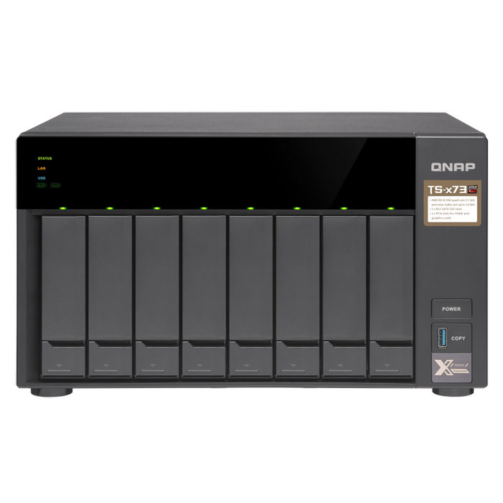 Qnap TS-873-8G - 8 HDD - Serveur NAS Qnap - grosbill-pro.com - 0