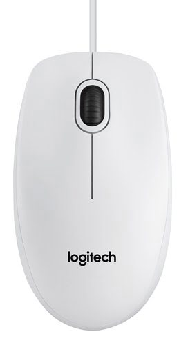Grosbill Souris PC Logitech B100 Optical Mouse for Business White (910-003360)
