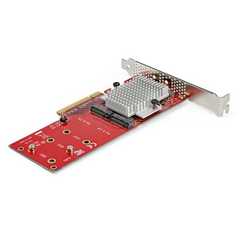 Dual M.2 PCIe SSD Adapter - x8 PCIe 3.0 - Achat / Vente sur grosbill-pro.com - 1