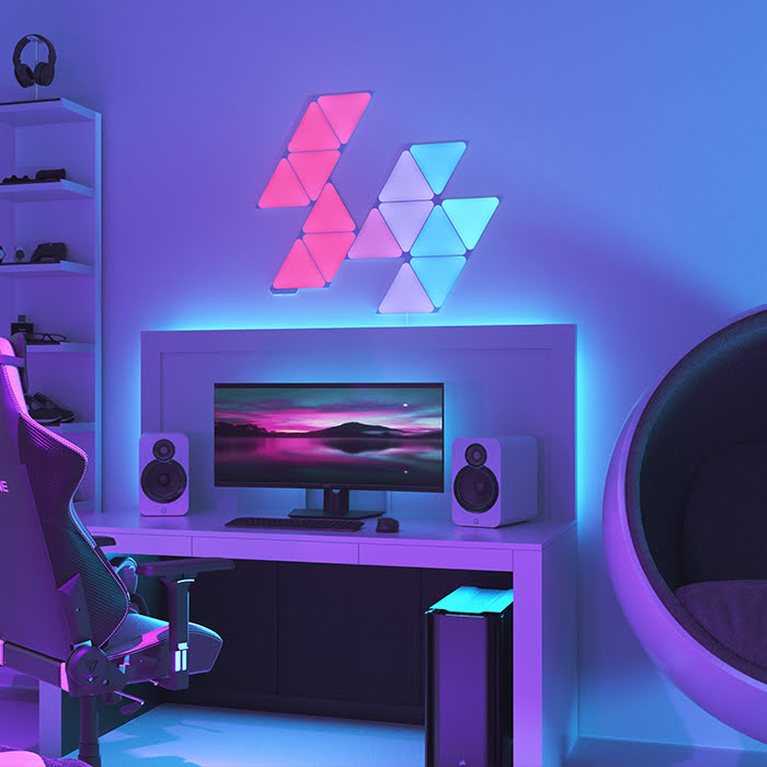 Nanoleaf Shapes Triangles Starter Kit - 15 Pièces (NL47-6002TW-15PK) - Achat / Vente Objet connecté / Domotique sur grosbill-pro.com - 2