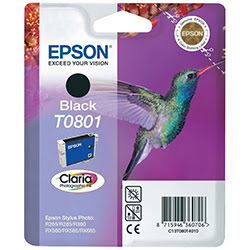 Grosbill Consommable imprimante Epson Cartouche Claria T0801 Noire