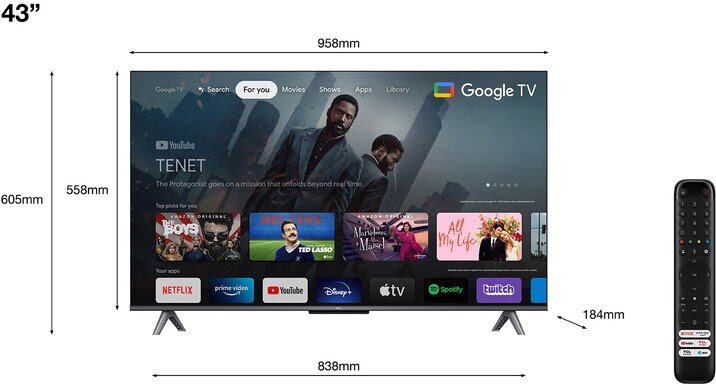 TCL 4K QLED 43QLED770 - Wifi/BT  - TV TCL - grosbill-pro.com - 5