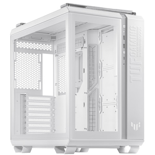 Grosbill Boîtier PC Asus TUF Gaming GT502 Blanc - MT/Sans Alim/ATX